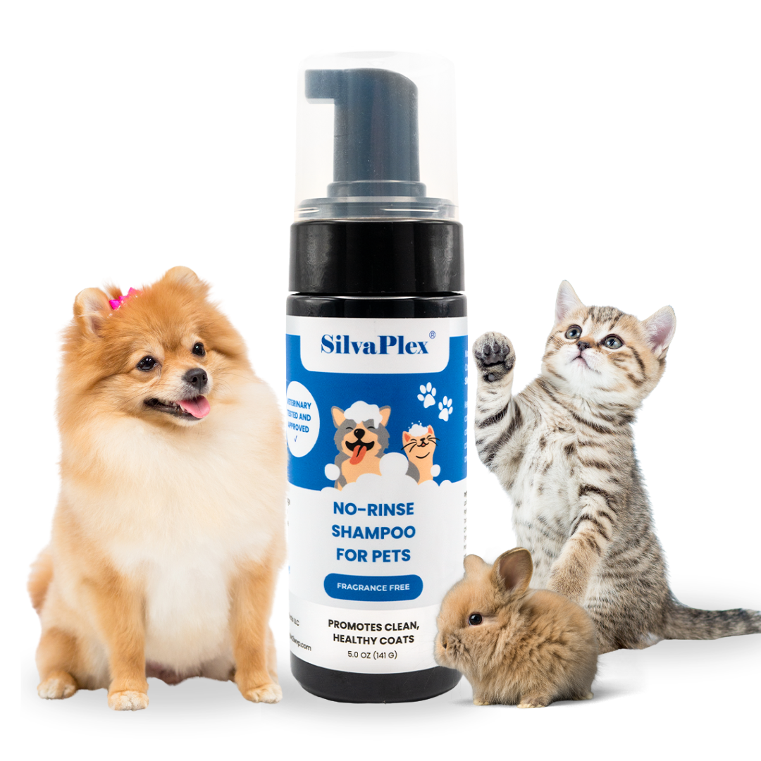 SilvaPlex® Waterless No Rinse Pet Shampoo for Dogs, Cats, Rabbits &amp; Small Animals