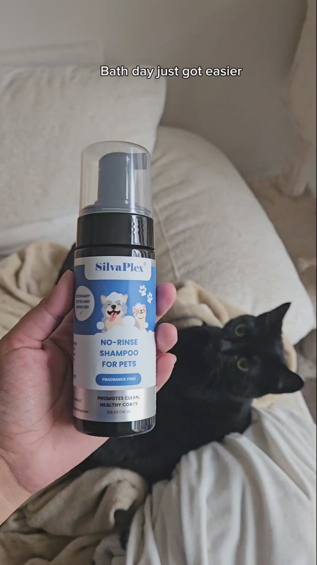 SilvaPlex Waterless Pet Shampoo | No-Rinse Silver Foam Care